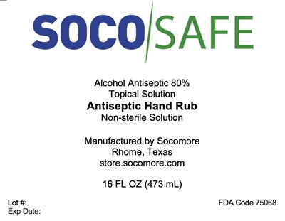 473 mL Label (Socosafe 16oz Front Label)